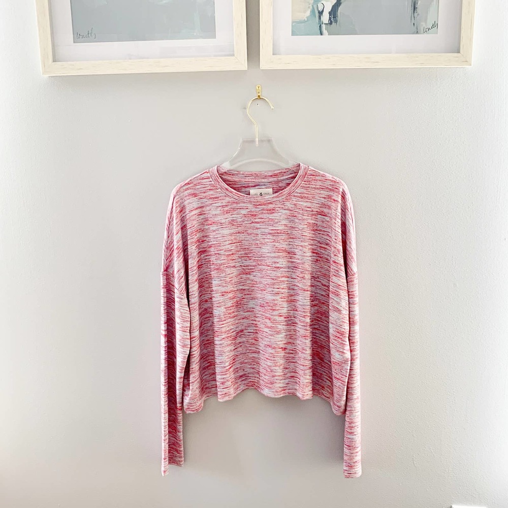 LOFT Lou & Grey Lightweight Knit Top S NWT heathered pink